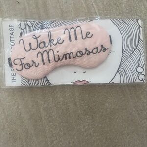 NEW The Sleepy Cottage Wake Me For Mimosas Pink Sleep Eye Mask